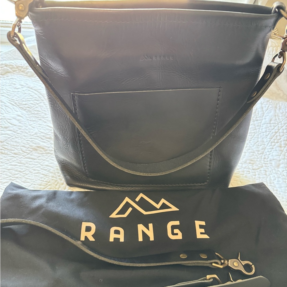 Range Leather Co., Kennedy Crossbody, Black, Excellent